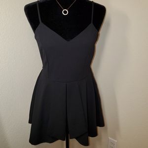 Black Romper with adjustable Spaghetti Straps